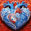 Realistic Blue Heart Diamond Painting