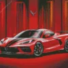 Red And Black Corvette Diamond Painting