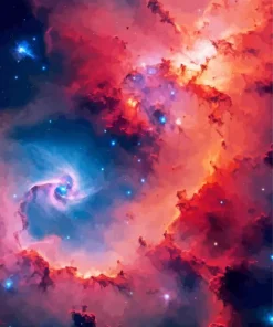 Red And Black Galaxy Diamond Painting