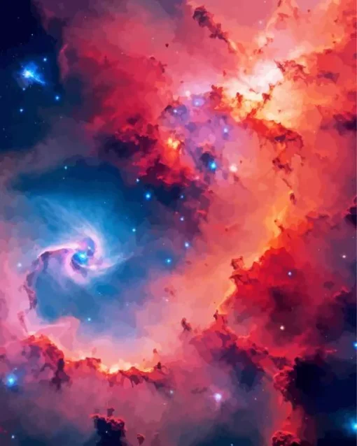 Red And Black Galaxy Diamond Painting