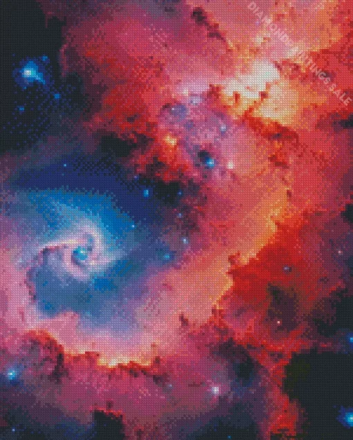 Red And Black Galaxy Diamond Painting