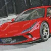 Red Ferrari F8 Art Diamond Painting