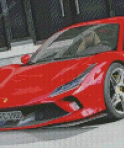 Red Ferrari F8 Art Diamond Painting