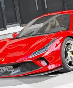 Red Ferrari F8 Art Diamond Painting
