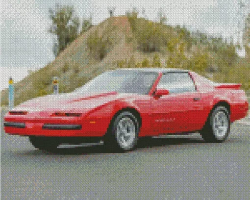 Red Firebird Z28 Diamond Painting