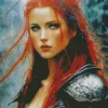 Redhead Warrior Woman Diamond Painting