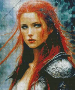 Redhead Warrior Woman Diamond Painting