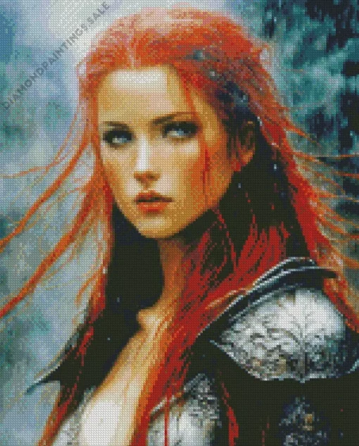 Redhead Warrior Woman Diamond Painting