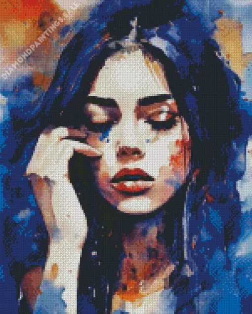 Sad Girl In Pain Diamond Painting