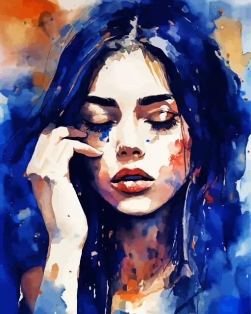Sad Girl In Pain Diamond Painting