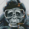 Smoking Monkey Diamond Painting