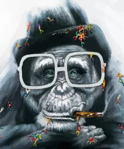 Smoking Monkey Diamond Painting