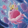 Spongebob And Patrick Jellyfishing Diamond Painting