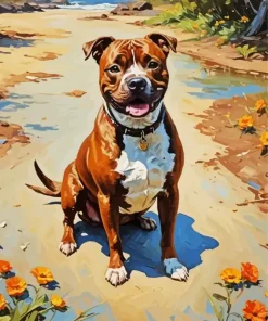 Staffordshire Dog Diamond Painting