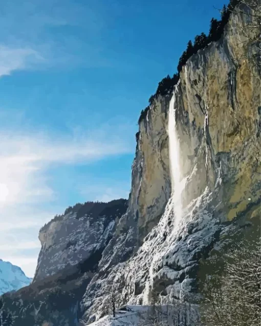 Staubbach Waterfall Diamond Painting