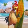 Surfing Chicken Diamond Painting