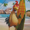 Surfing Chicken Diamond Painting
