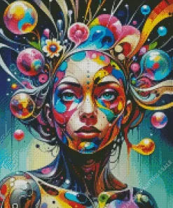 Trippy Lady Art Diamond Painting