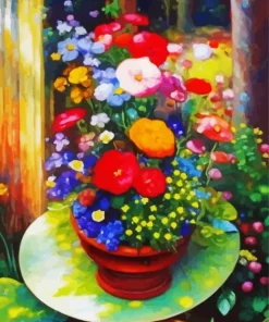 Vintage Flower Pot Diamond Painting