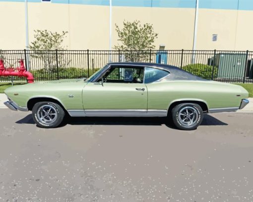 Vintage Green 1969 Chevelle Diamond Painting