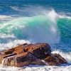 Waves Crashing On Rocks Diamond Painting