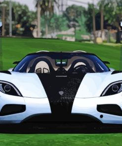 White Agera R Diamond Painting