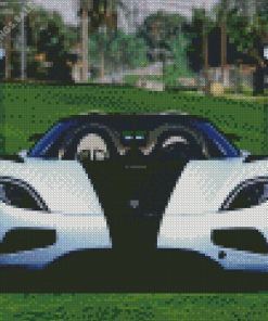 White Agera R Diamond Painting