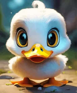 White Duck Baby Diamond Painting