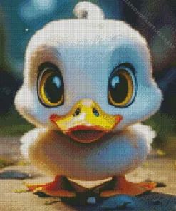 White Duck Baby Diamond Painting