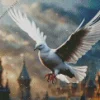 White Flying Pigeon Art Diamond Painting