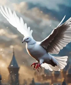 White Flying Pigeon Art Diamond Painting