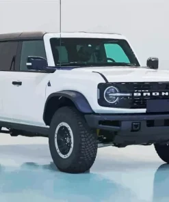 White Ford Bronco Diamond Painting