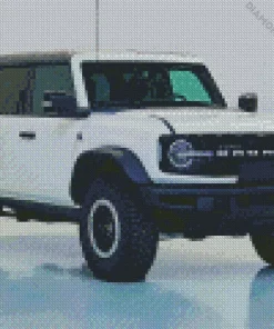 White Ford Bronco Diamond Painting