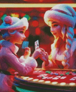 Women Playing Cards Diamond Painting