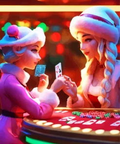 Women Playing Cards Diamond Painting