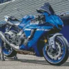Yamaha Blue Motorbike Diamond Painting