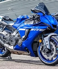 Yamaha Blue Motorbike Diamond Painting