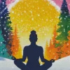 Yoga Girl Silhouette Diamond Painting