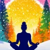Yoga Girl Silhouette Diamond Painting