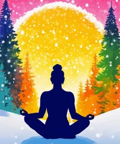 Yoga Girl Silhouette Diamond Painting