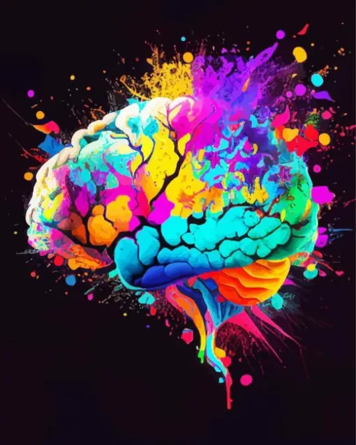 Abstract Colorful Brain Art Diamond Painting