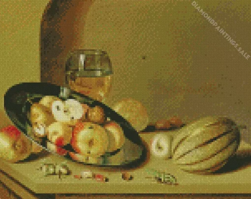 Apples Pears Peaches And Walnuts Bosschaert Diamond Painting