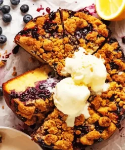Blueberry Crumb Cake Diamond Painting