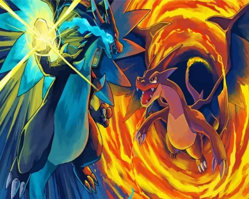 Both Mega Charizards Diamond Painting