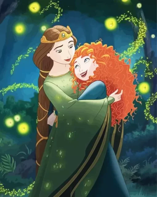 Brave Queen Elinor And Merida Diamond Painting