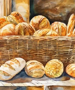 Bread Basket Art Diamond Painting