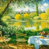 Breakfast in The Garden Art Diamond Painting