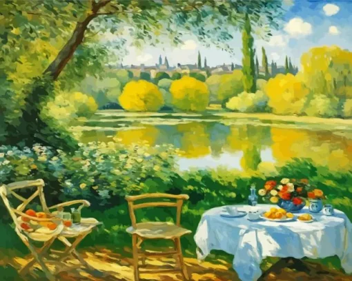Breakfast in The Garden Art Diamond Painting