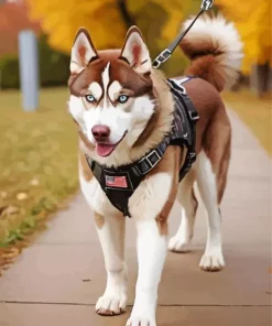 Brown Husky Diamond Painting