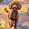 Brown Poodle Diamond Painting